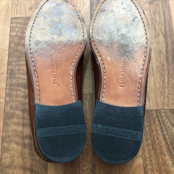 Florsheim Vintage Brown Leather Penny Loafers - Picture 5 of 7